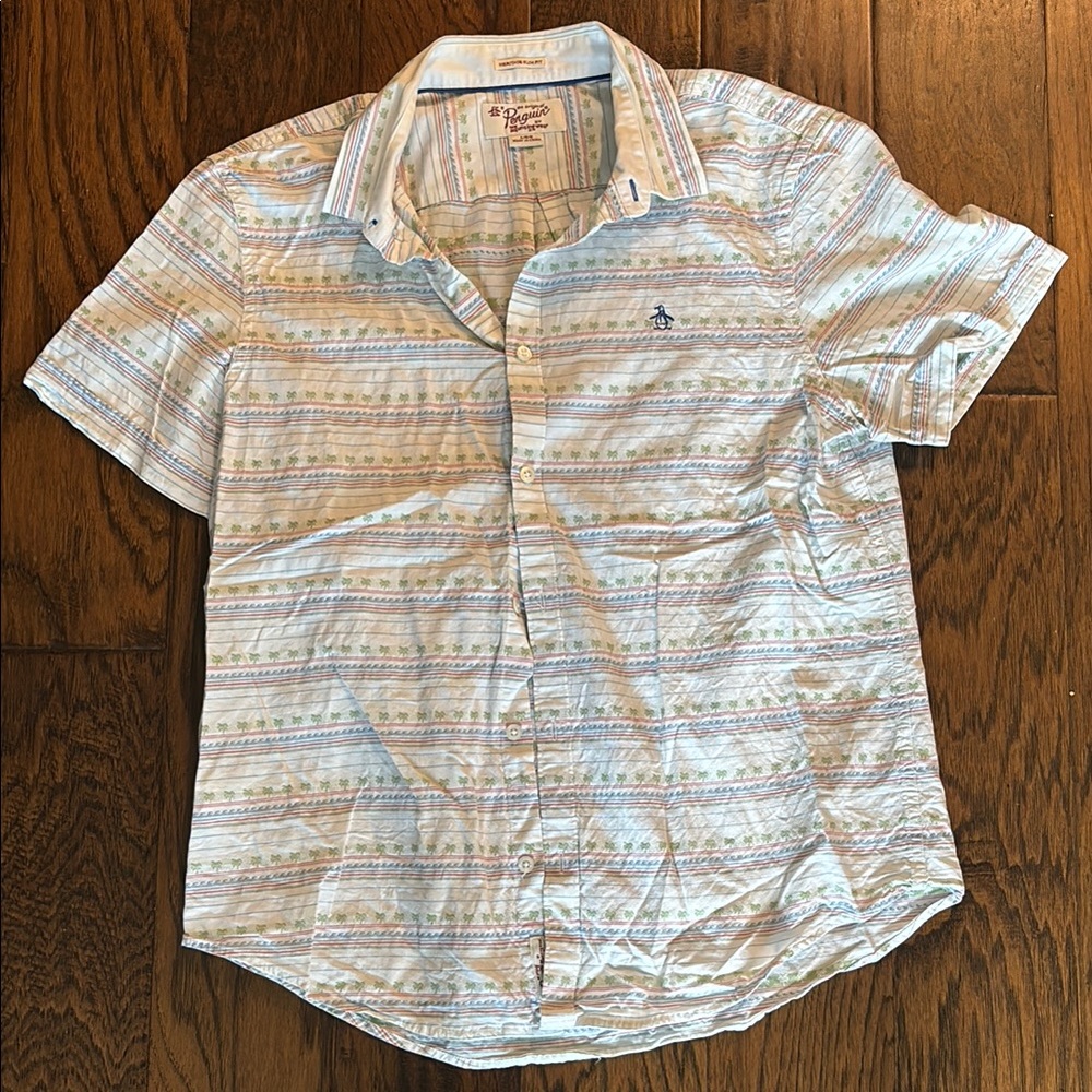 Original Penguin Palm Tree Casual Button Down Shirt